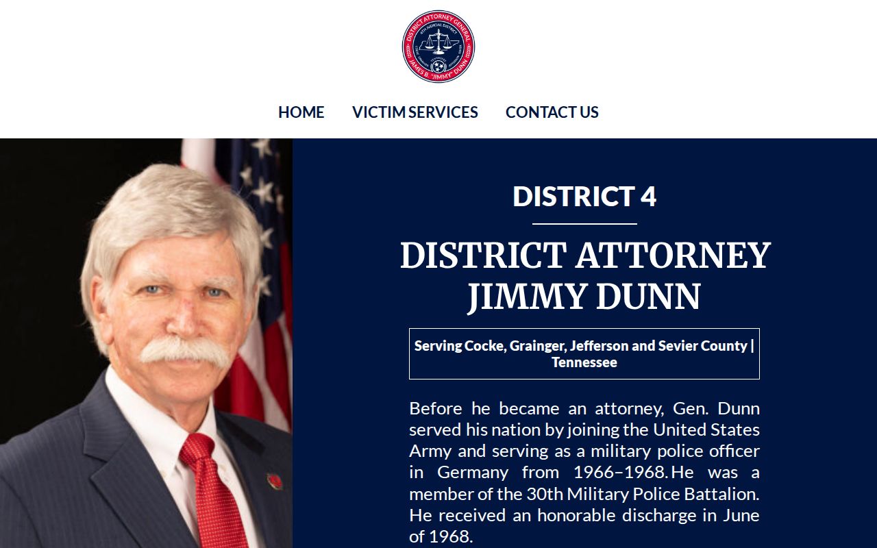 Fourth Judicial District Attorney information for Grainger County criminal cases