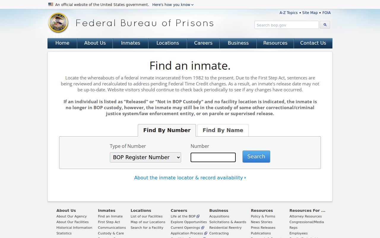 Grainger County criminal history federal inmate locator search